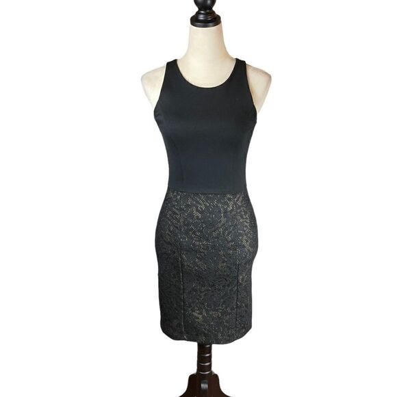 Jessica Simpson Black and Tan lace sleeveless dress, size xs - Picture 1 of 7